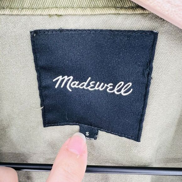 Madewell Army Green Catskills Utility Jacket Size Small Button Front - Picture 3 of 4